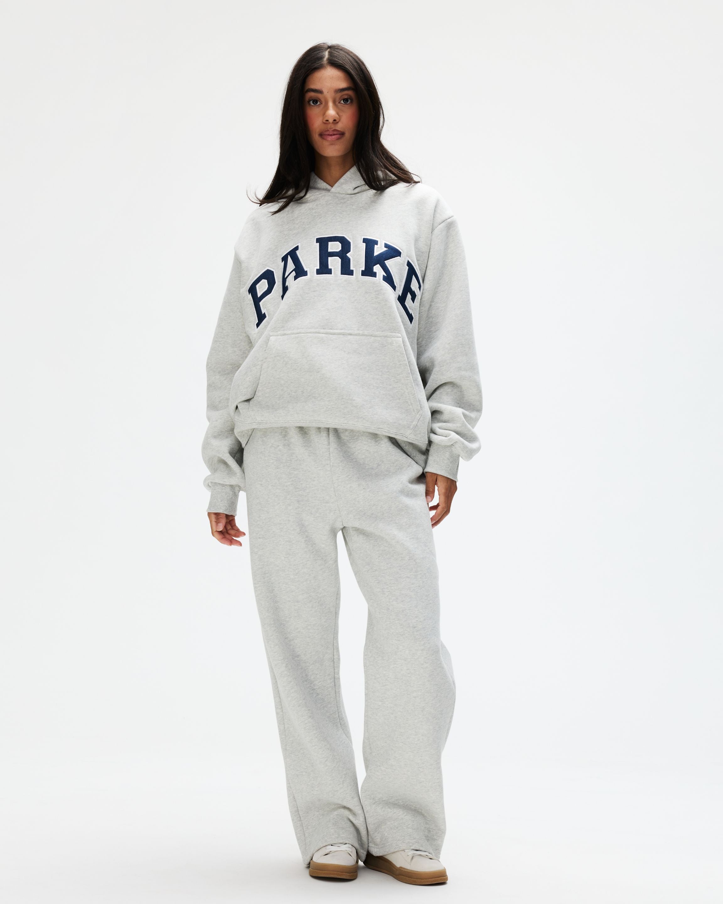 OG Varsity Hoodie Sweatshirt - Classic Grey + Denim