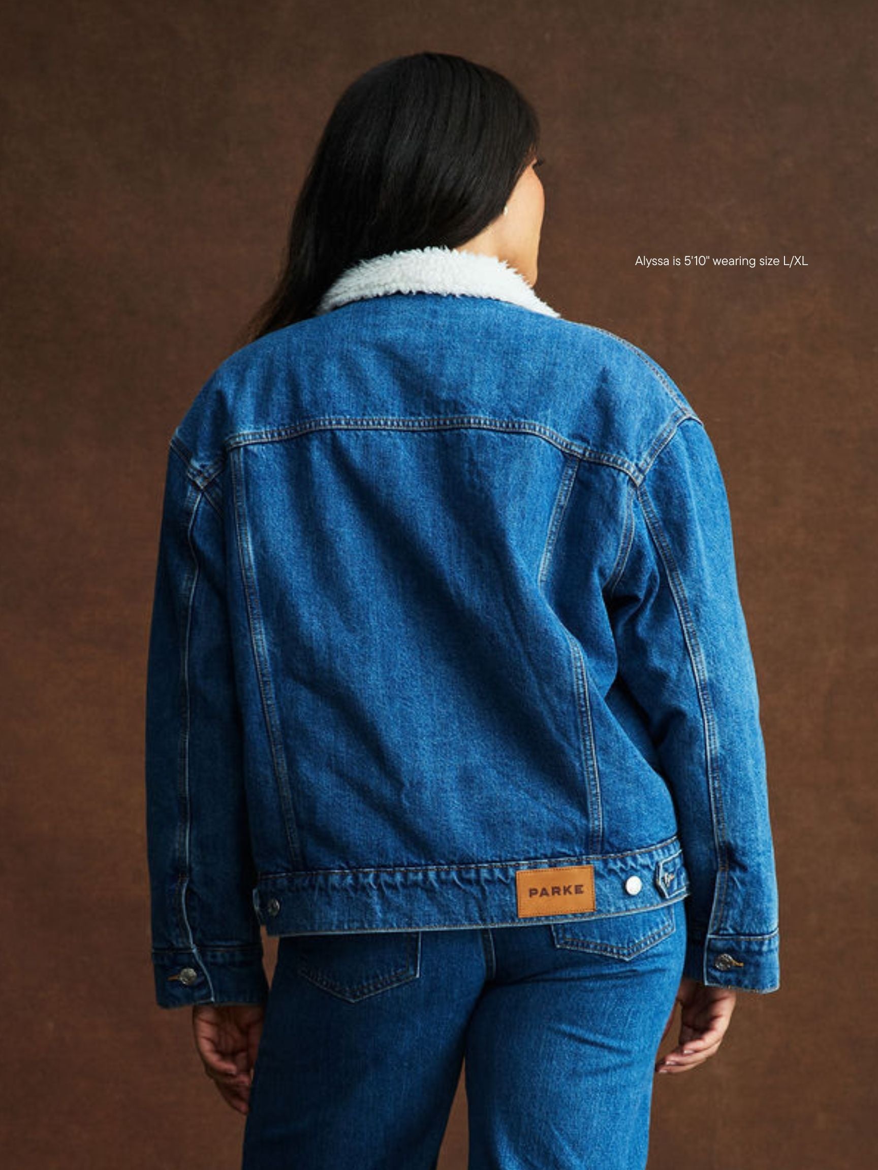 Oversized Sherpa Lined Denim Jacket
