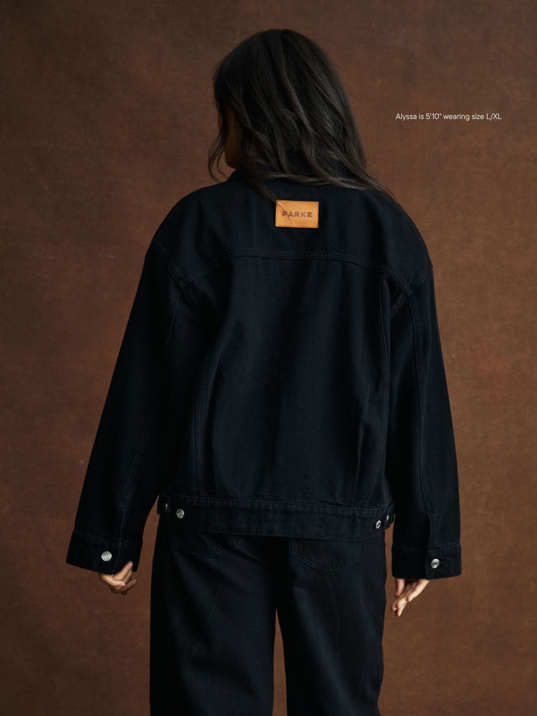 Oversized Denim Jacket - Black