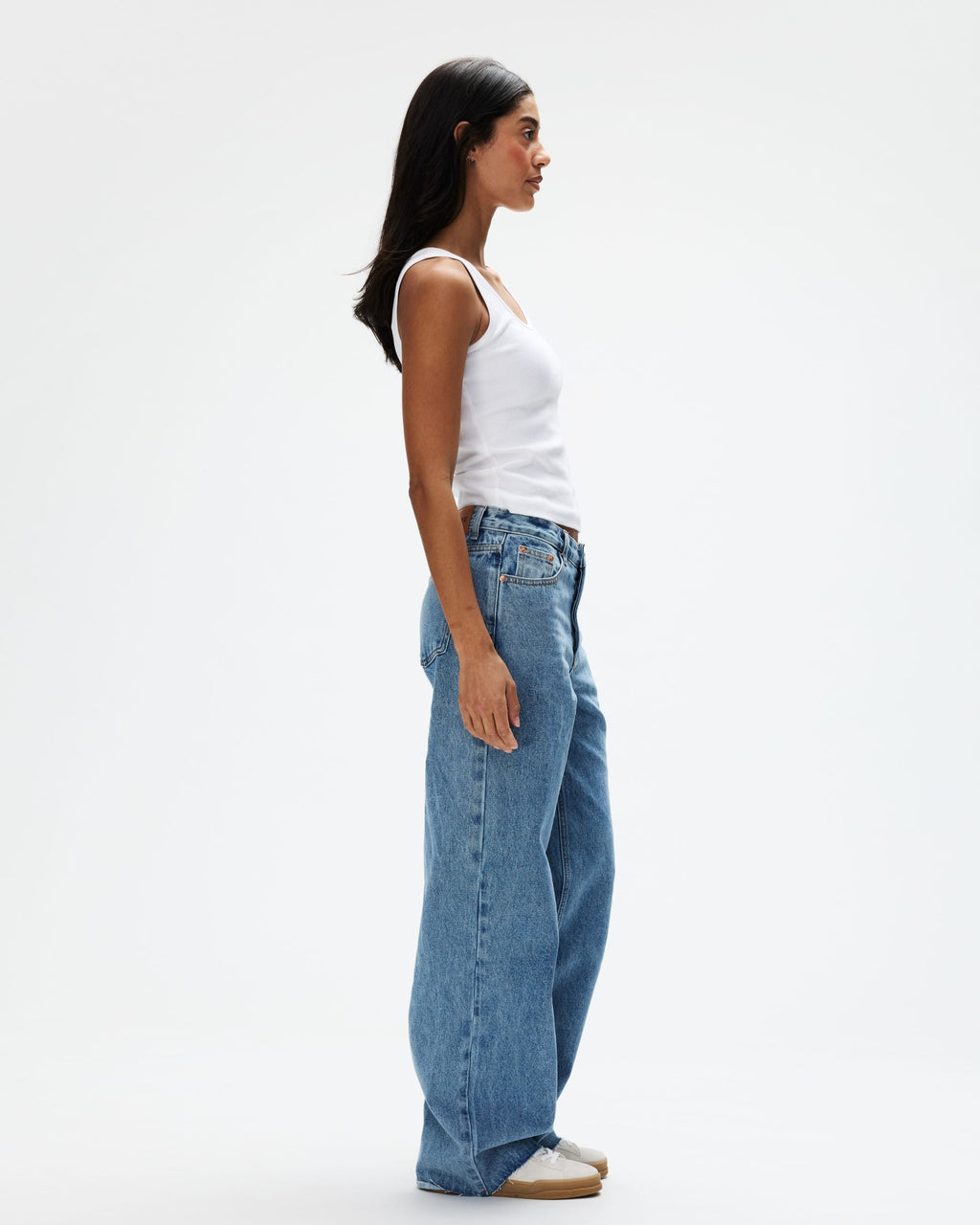 Low Rise Baggy Jeans - Vintage Wash