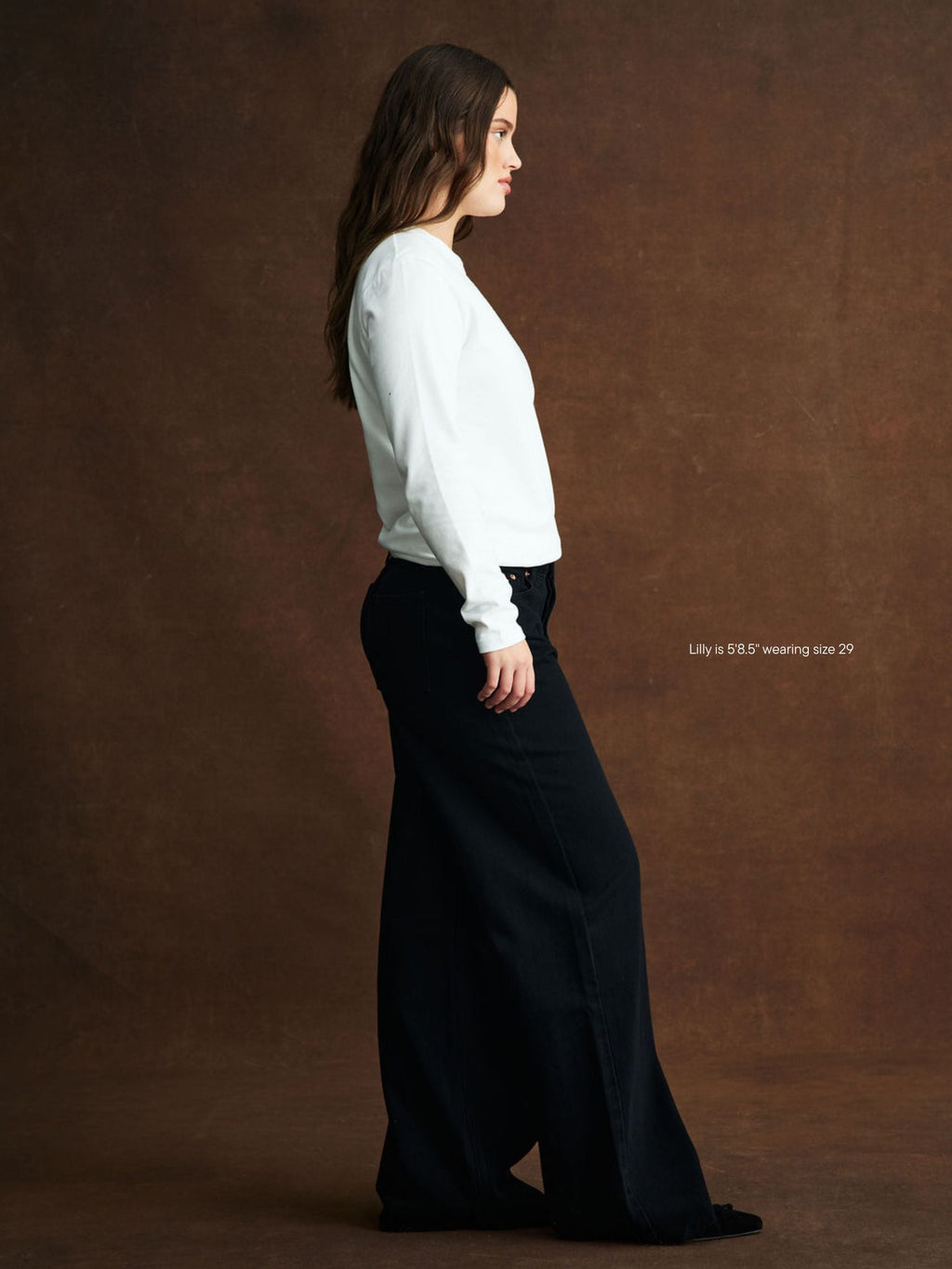 Low Rise Baggy Jeans - Black
