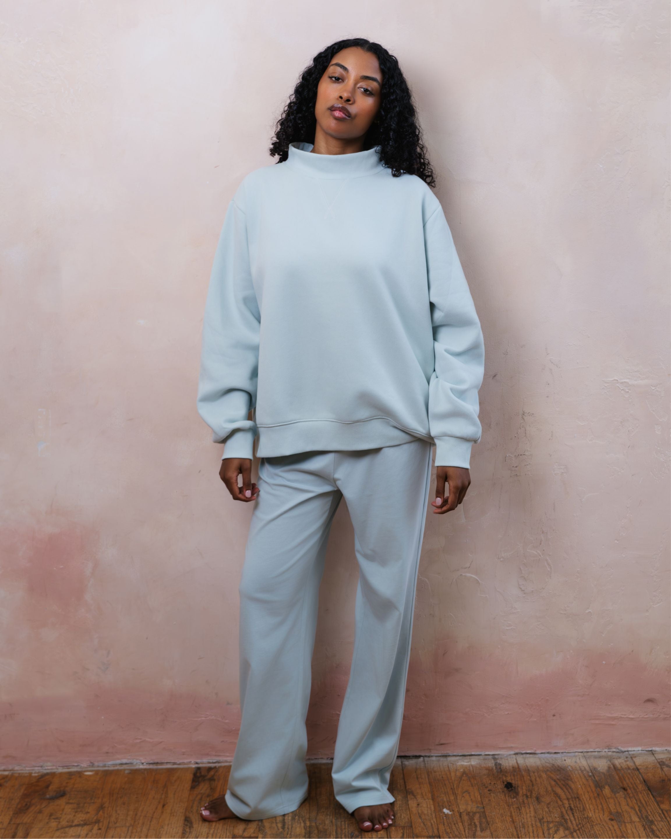 Cotton Boxer Pants - Pale Blue