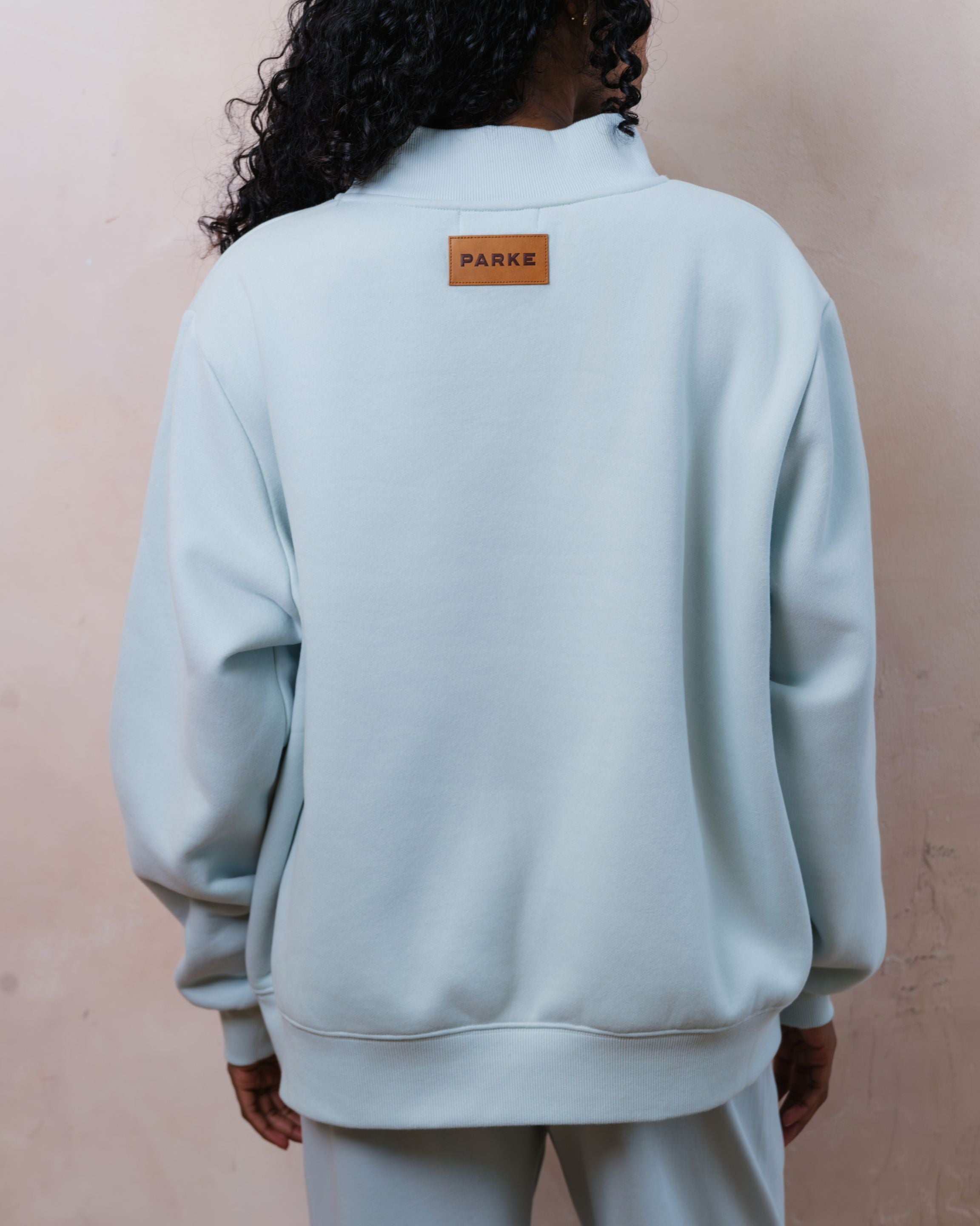Embroidered Bridal Classic Mockneck - Pale Blue