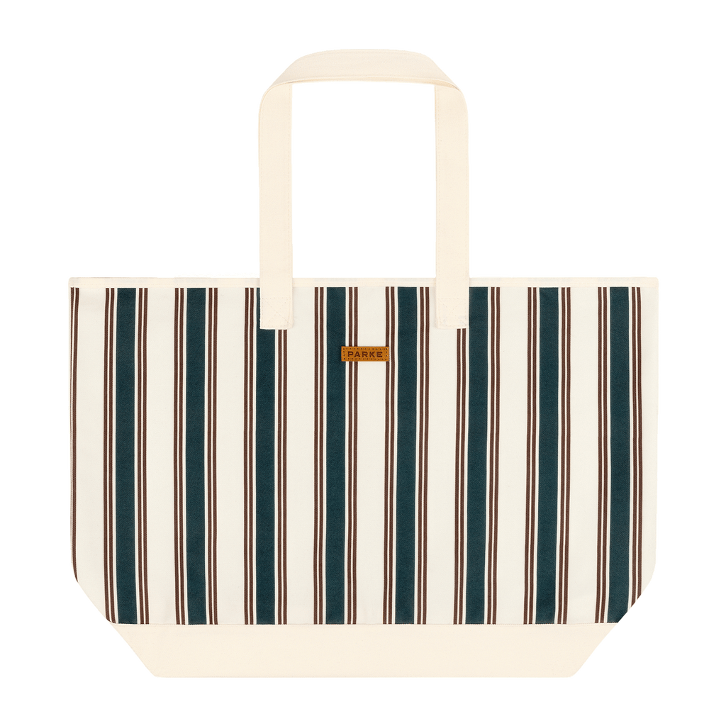 Holiday Striped Oversized Tote