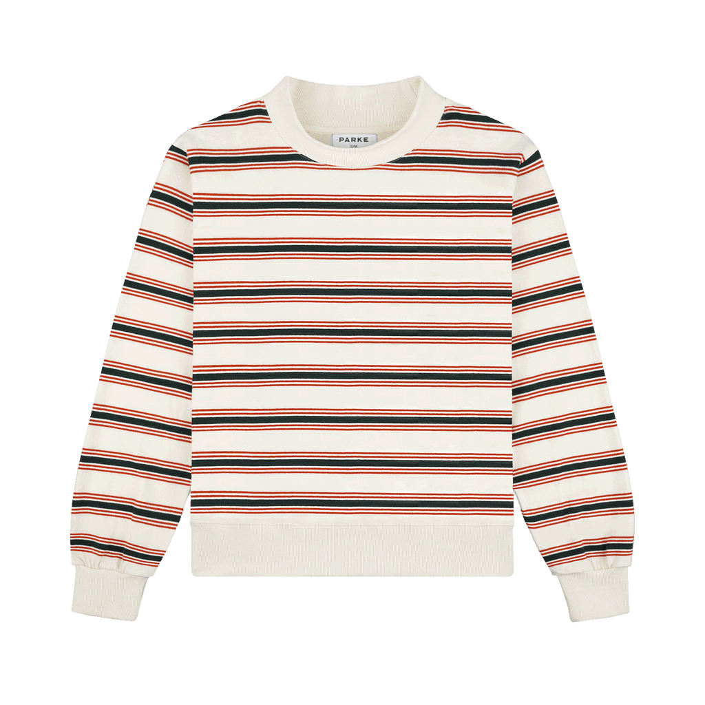 Holiday Striped Mockneck Pullover