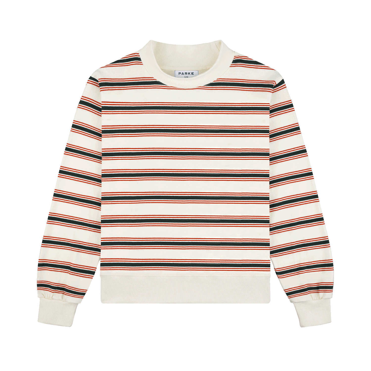 Holiday Striped Mockneck Pullover