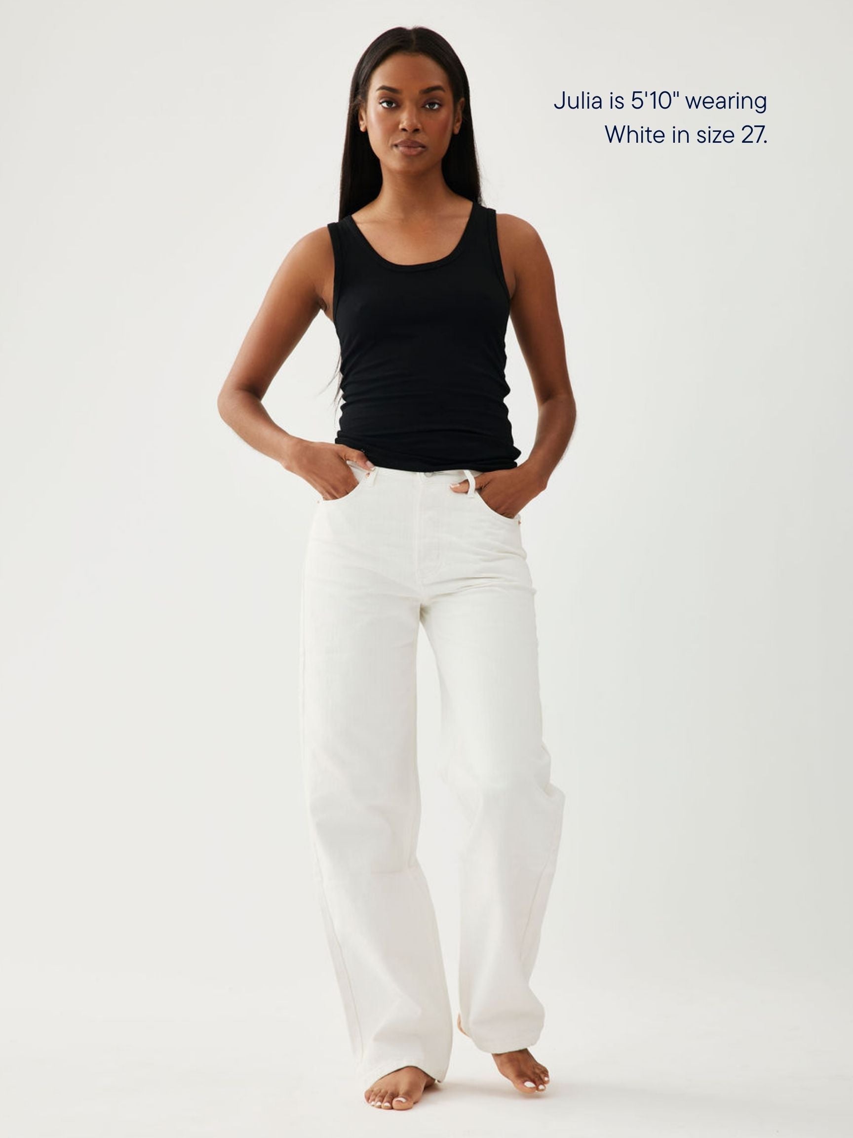 Classic Straight Jeans - White
