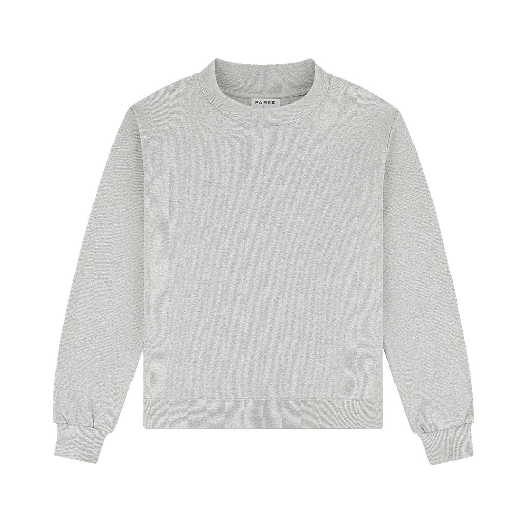 Ribbed Mockneck Pullover - Grey
