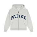 OG Varsity Zip Up Hoodie - Classic Grey + Denim