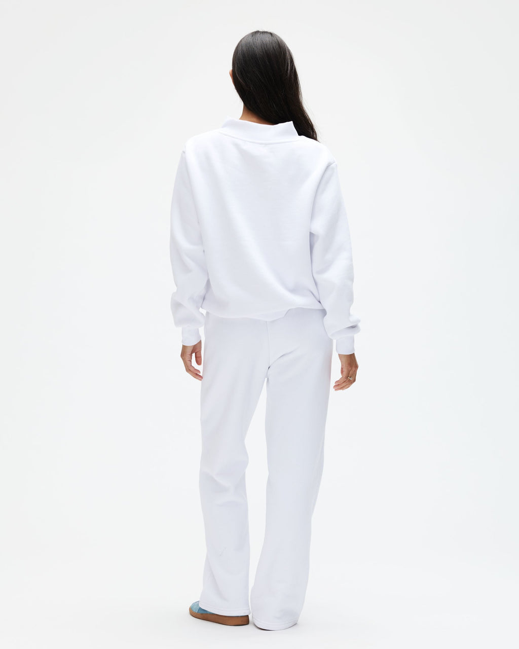 OG Varsity Mockneck - White + Denim