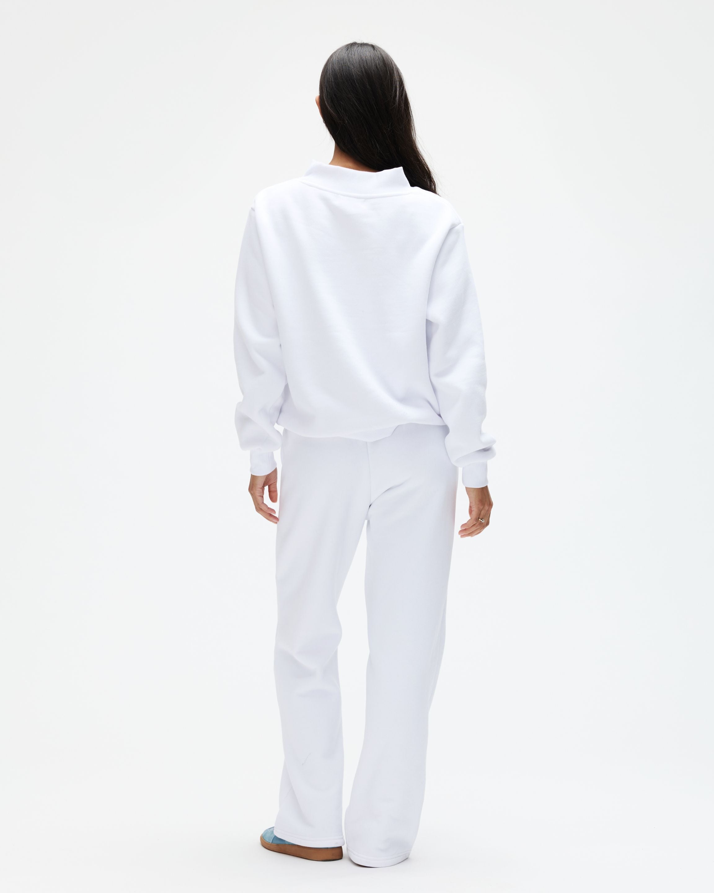 OG Varsity Mockneck - White + Denim