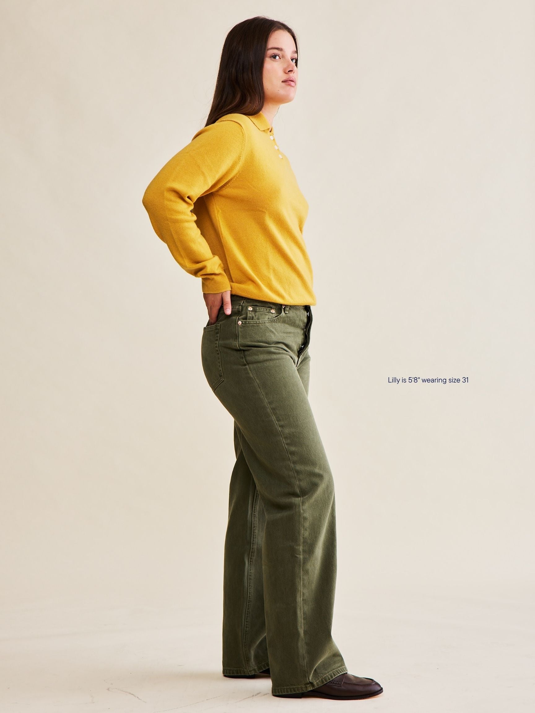 Classic Straight Jeans - Olive