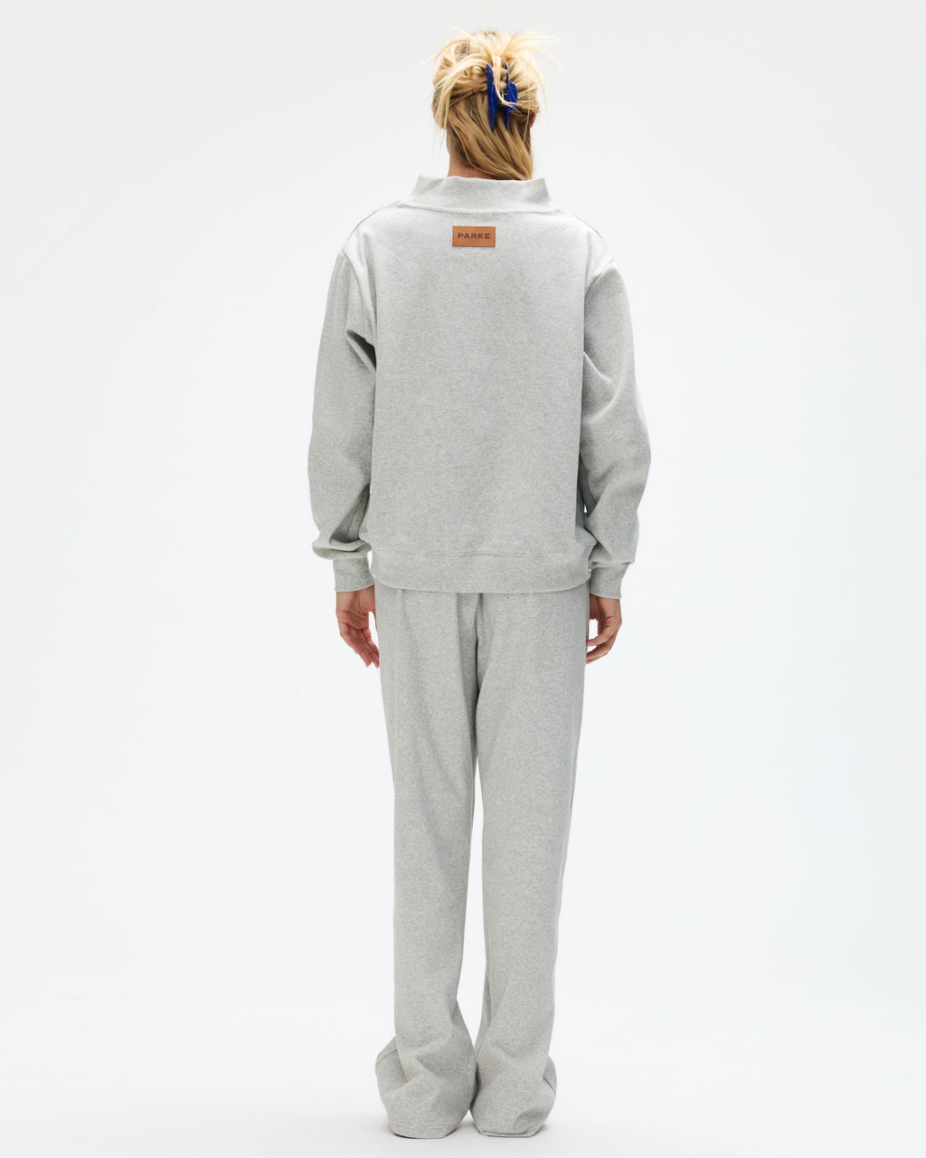 Ribbed Mockneck Pullover - Grey
