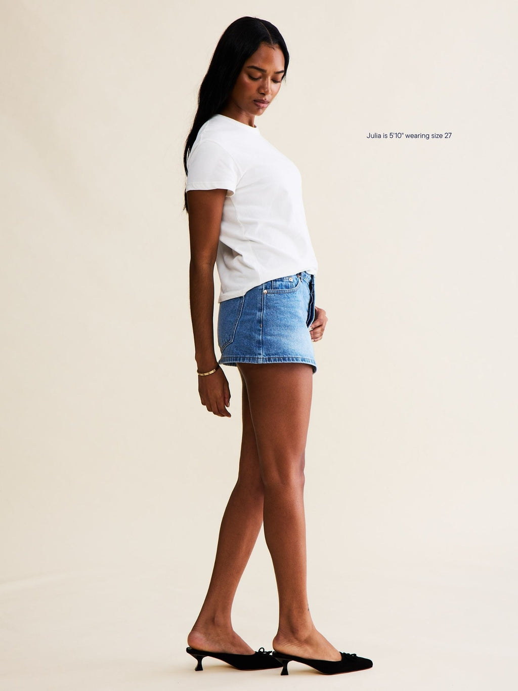 Finished Denim Mini Skirt