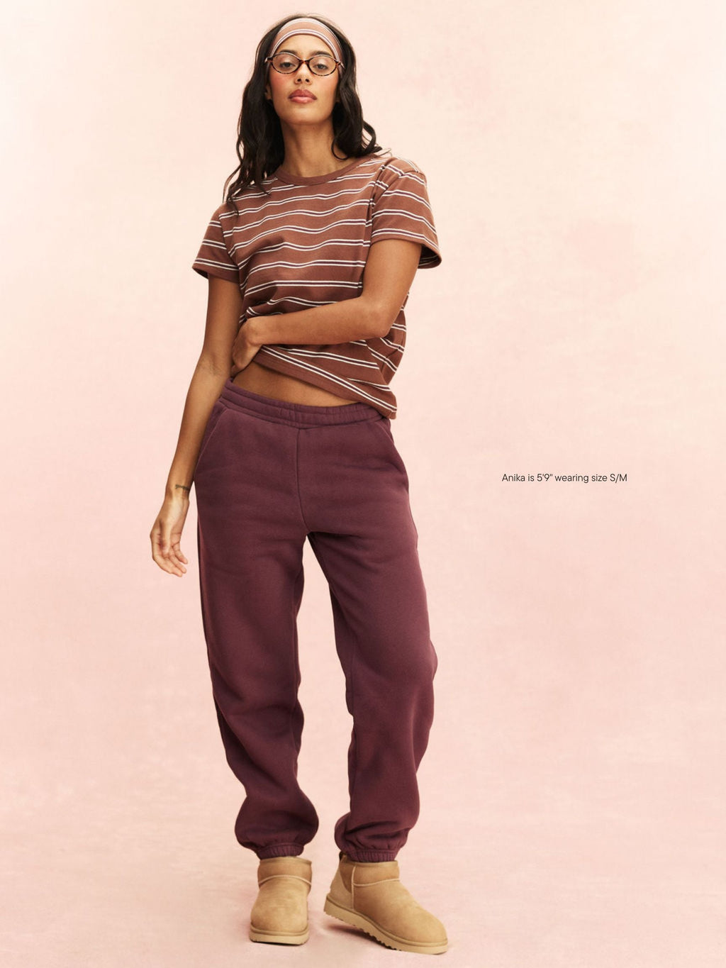 Drawstring Unisex Sweatpants - Eggplant
