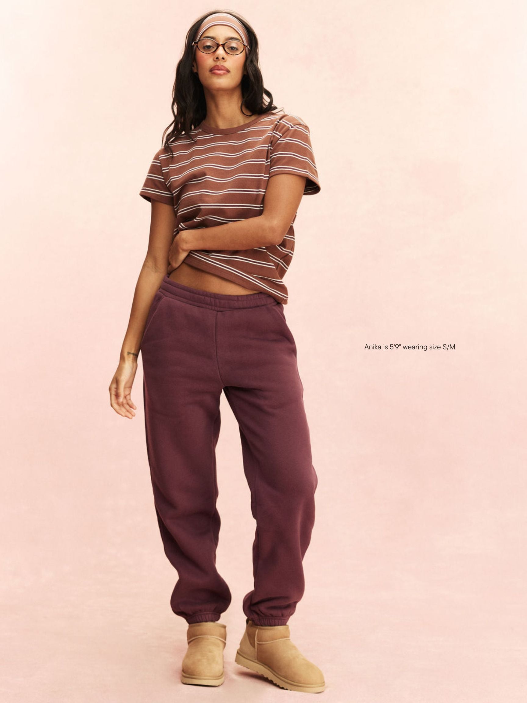 Drawstring Unisex Sweatpants - Eggplant