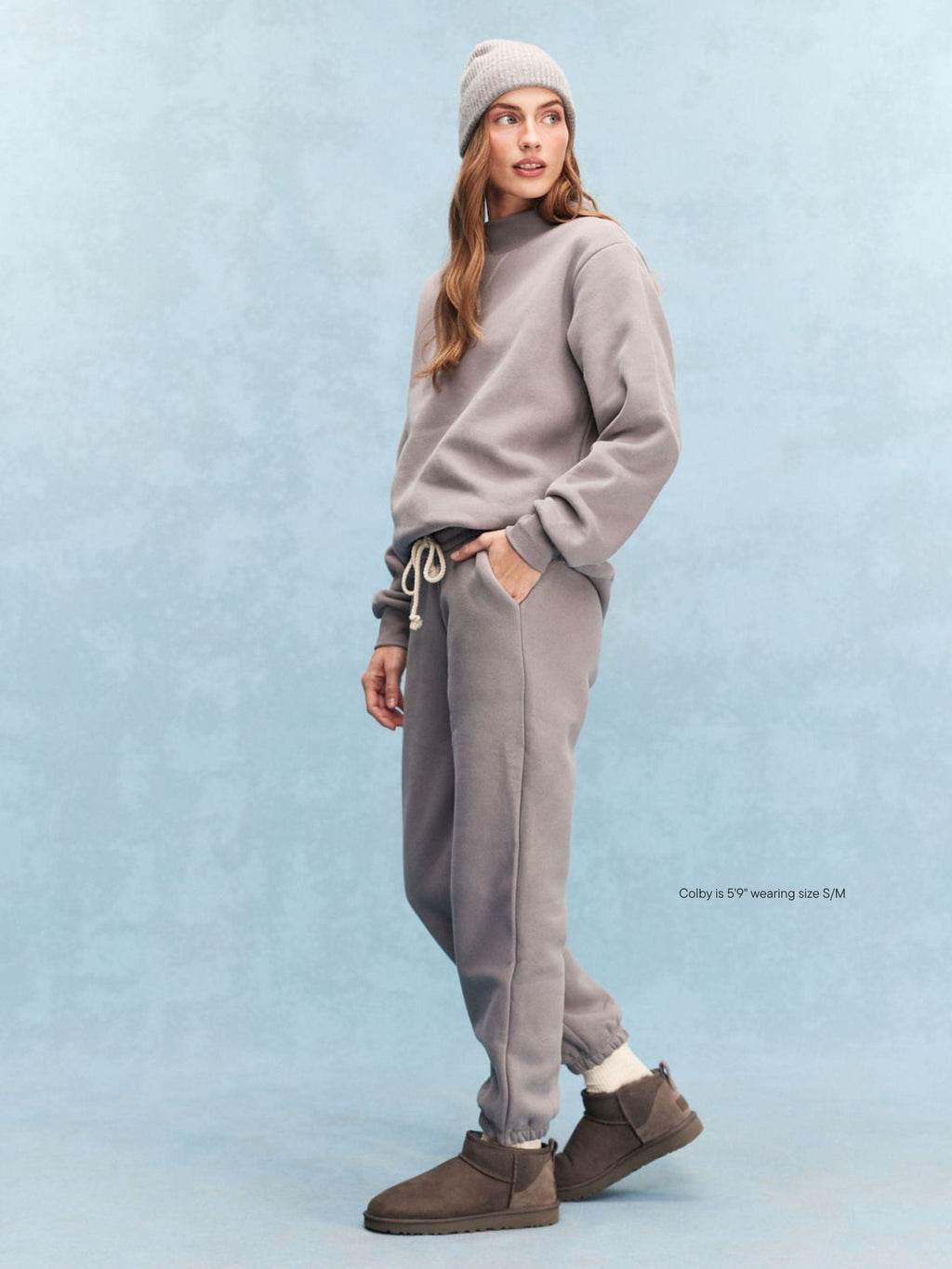 Drawstring Unisex Sweatpants - Stone