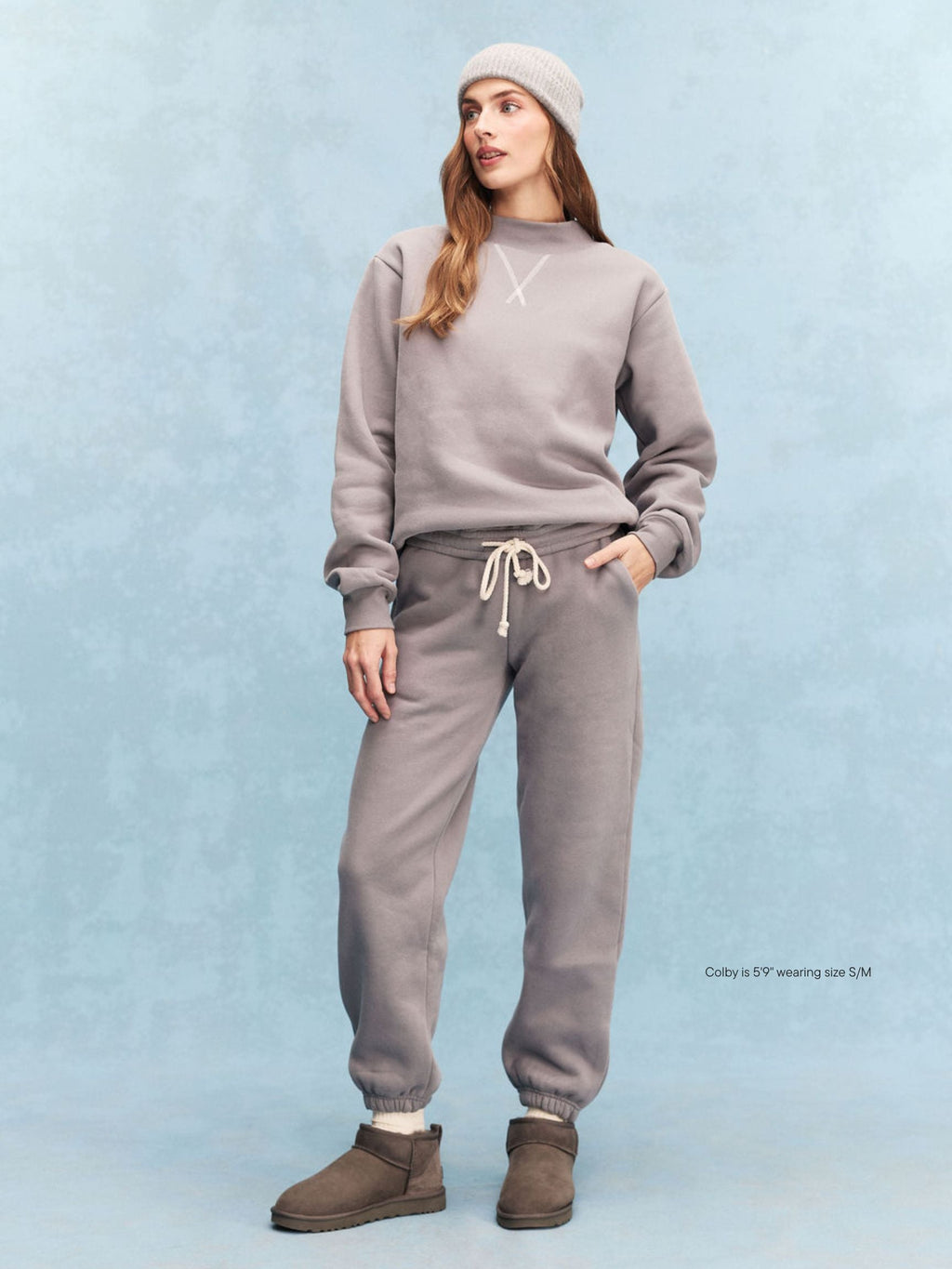 Drawstring Unisex Sweatpants - Stone