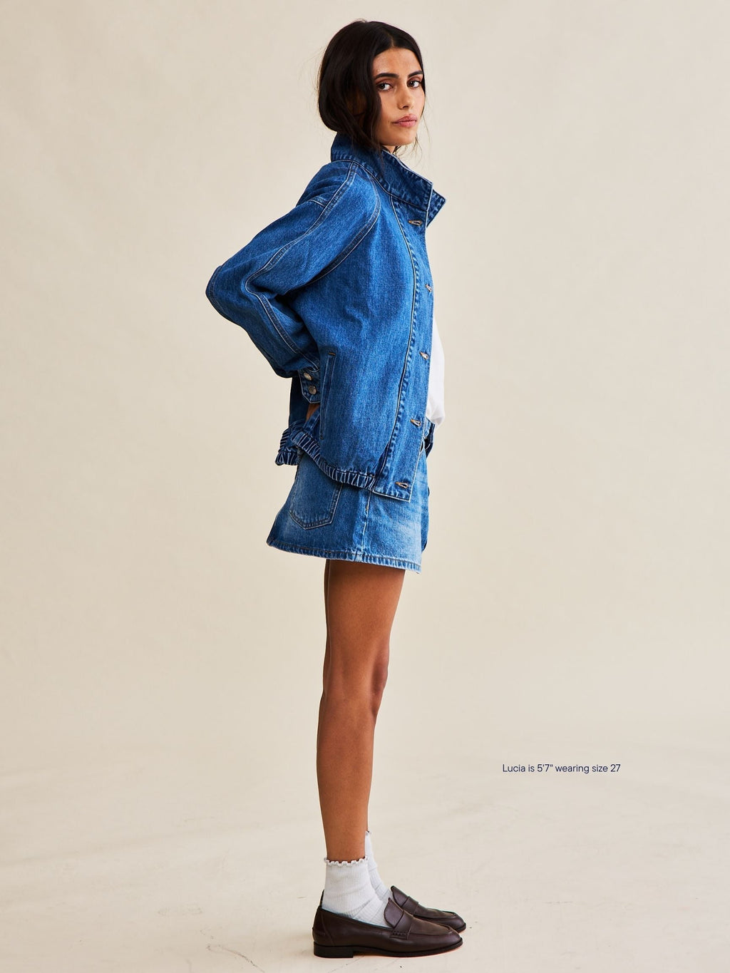 Finished Denim Mini Skirt