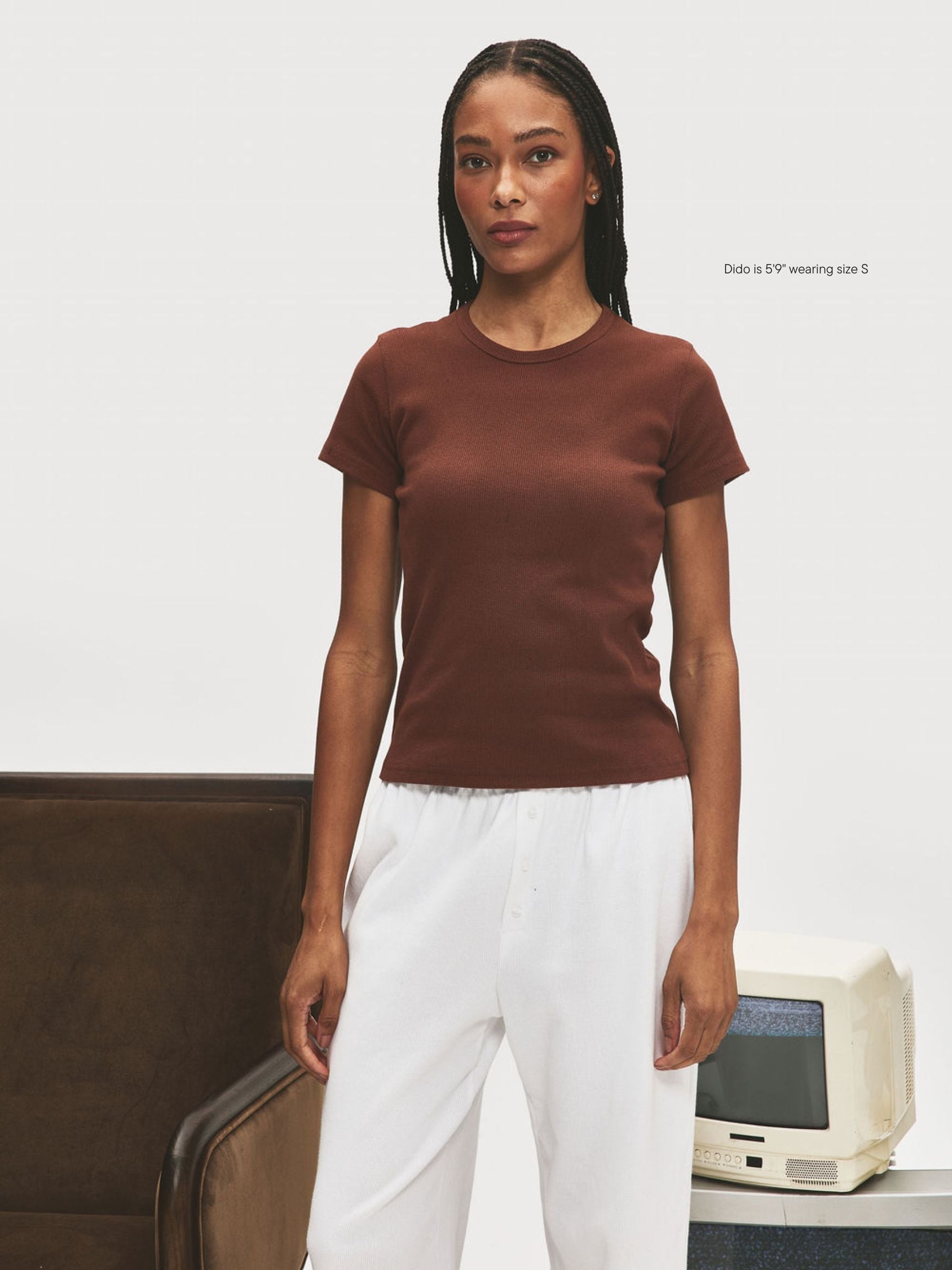 Ribbed Short Sleeve T-Shirt
