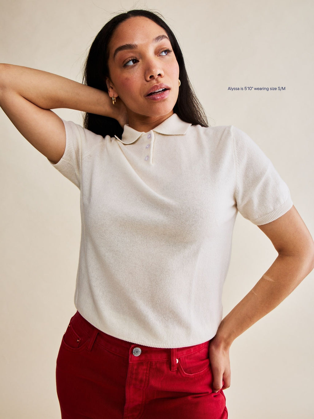 Short Sleeve Classic Polo Sweater