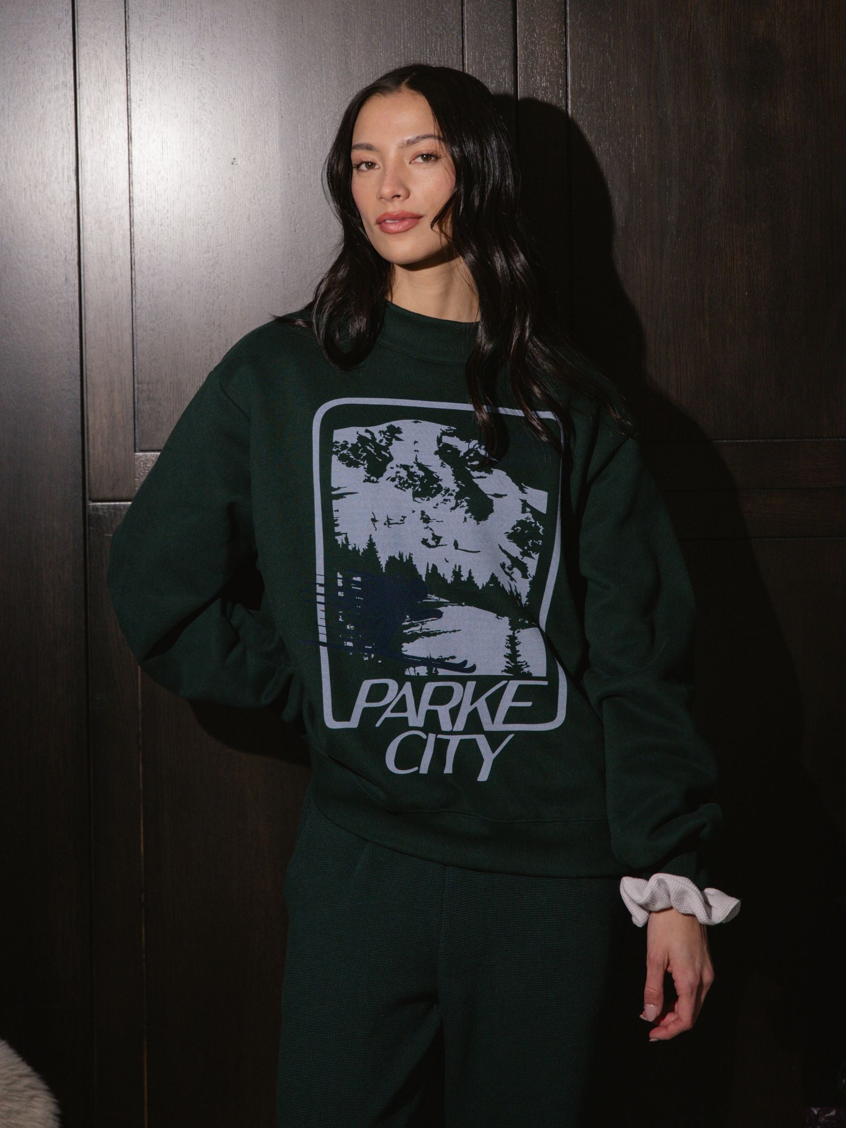 Parke Sport Graphic Mockneck - Forest