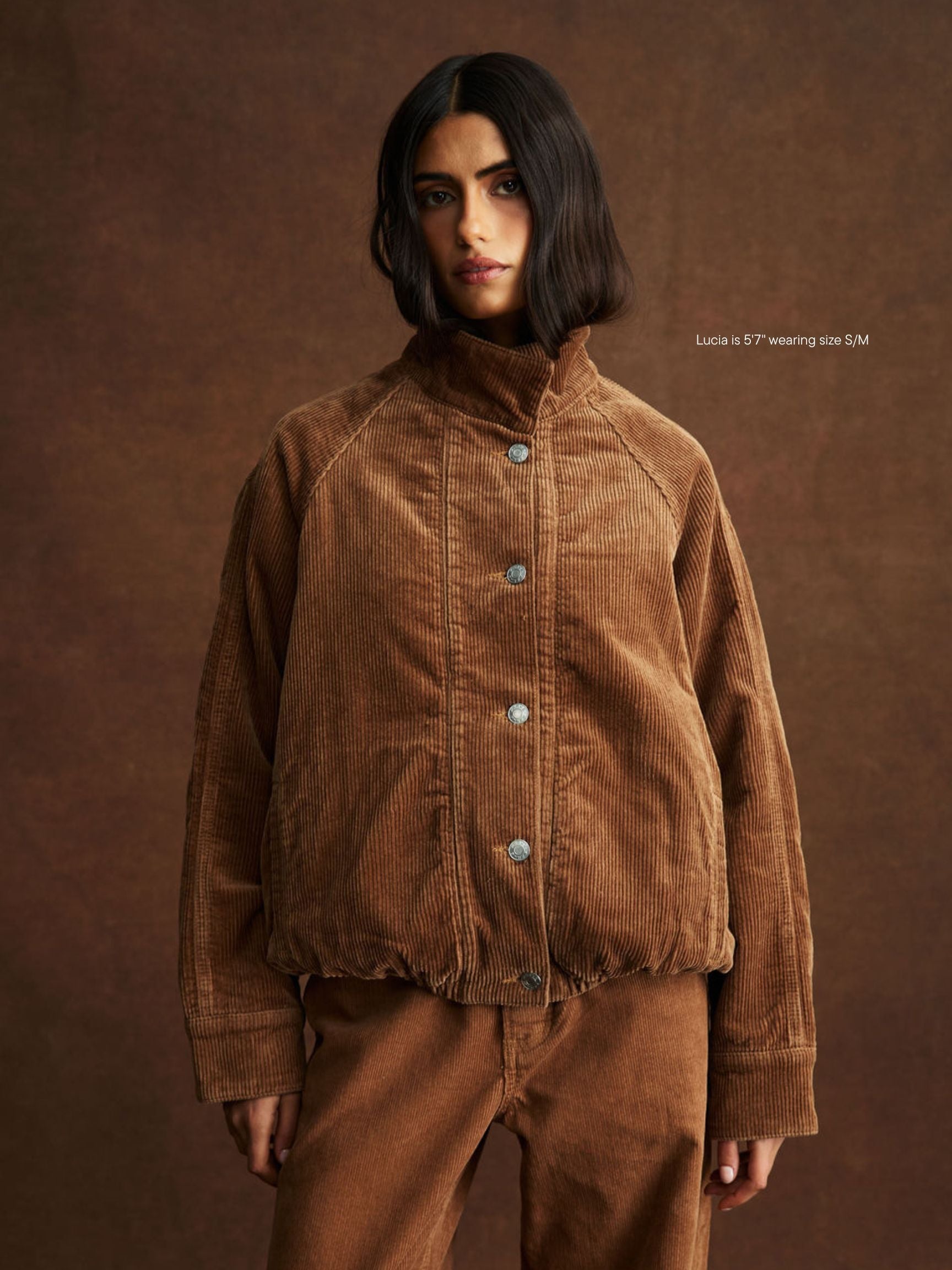 Lined Corduroy Bomber Jacket