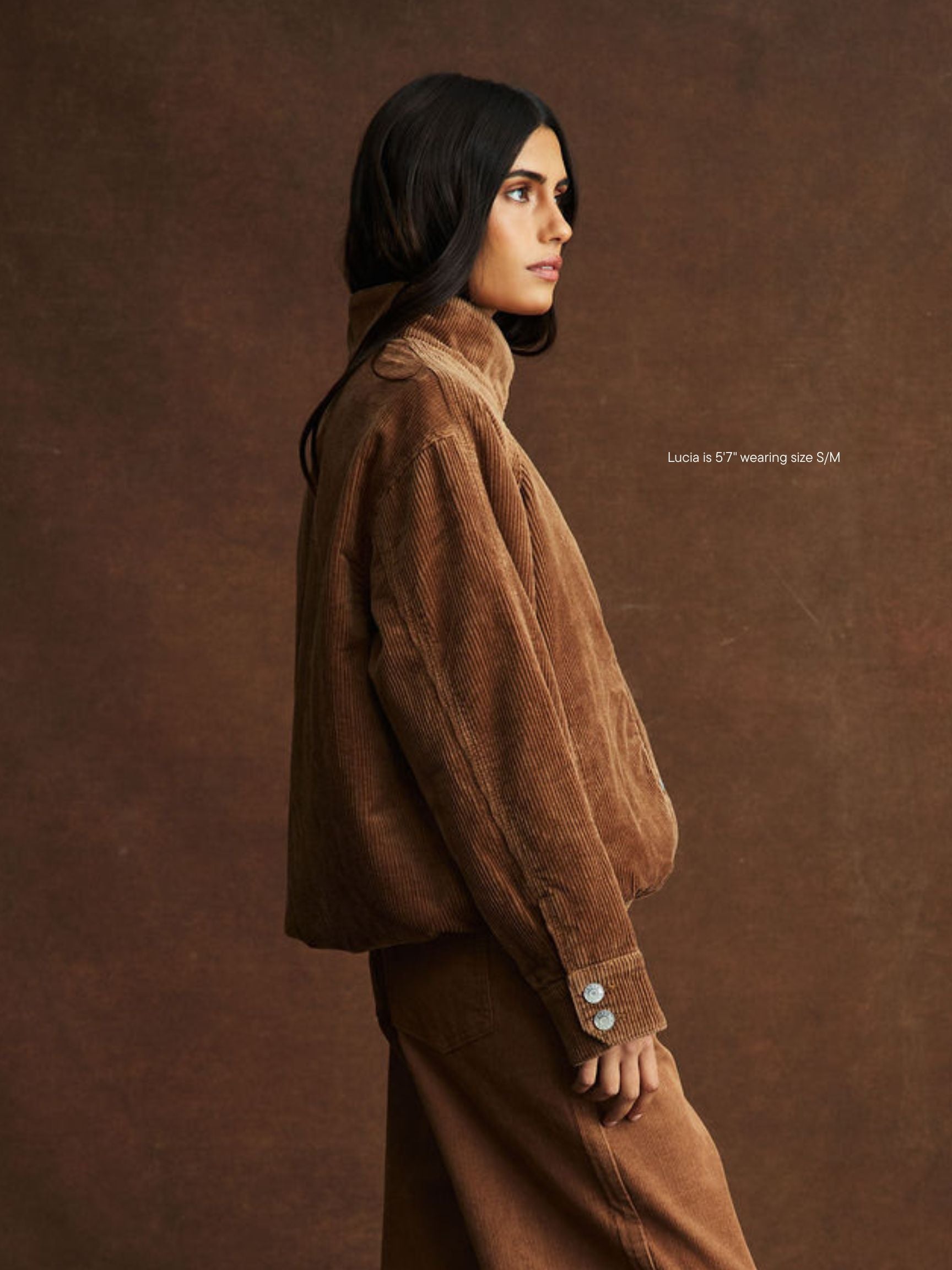 Lined Corduroy Bomber Jacket
