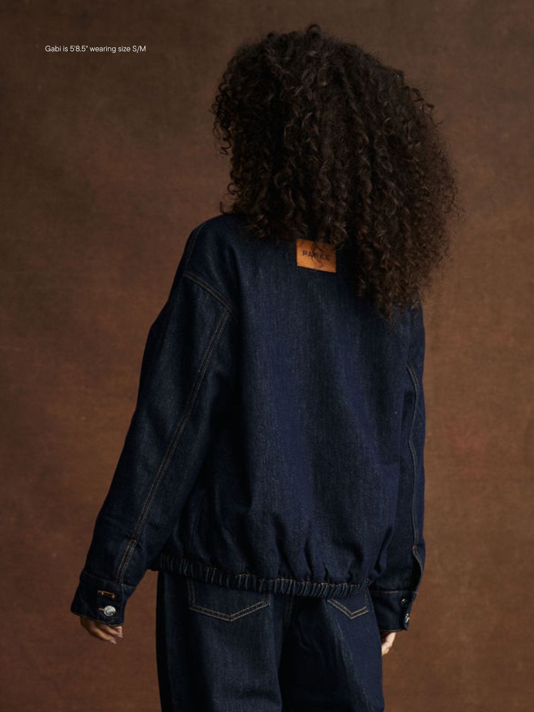 Lined Denim Bomber Jacket