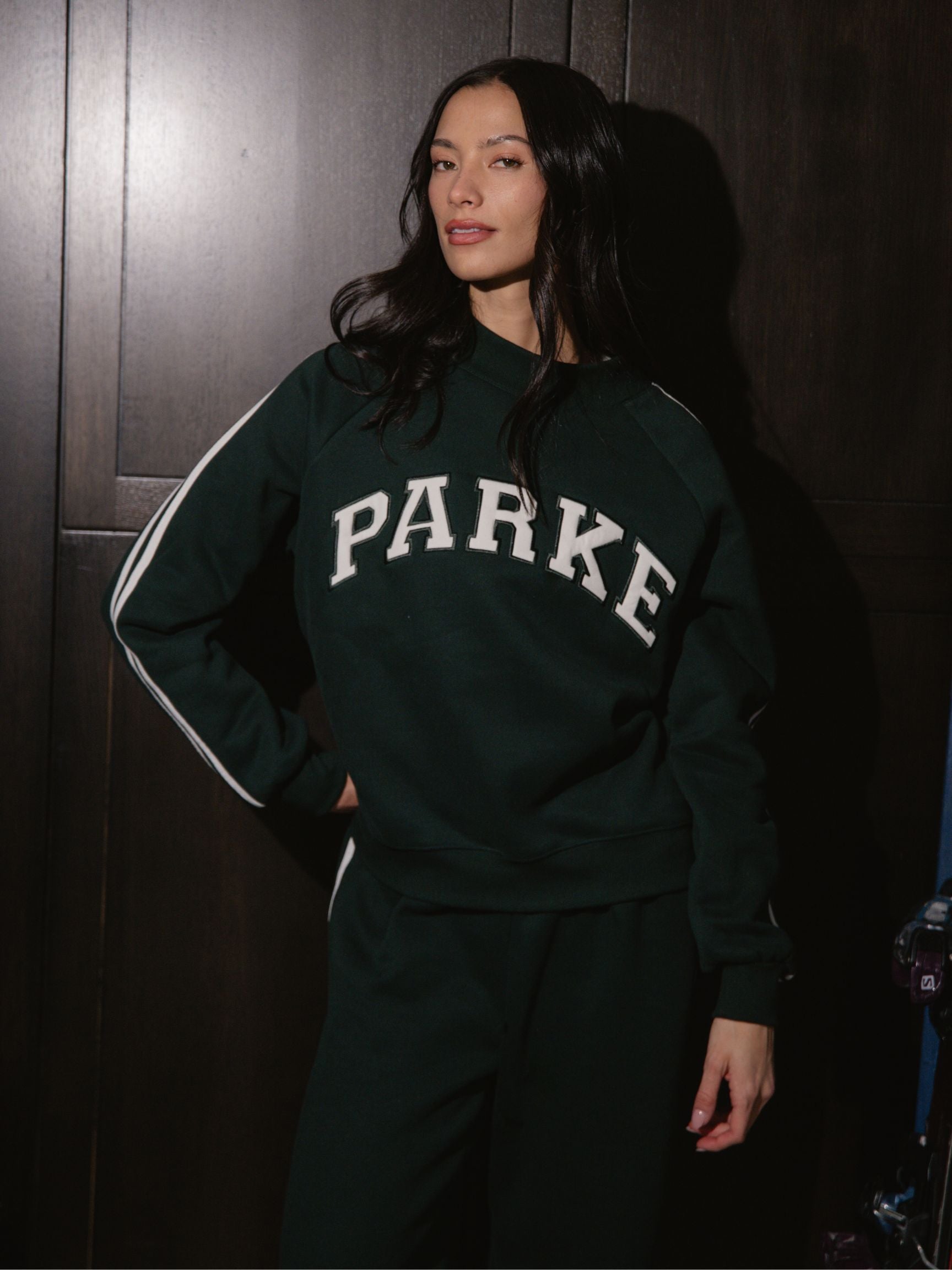 Sport Stripe Mockneck - Forest