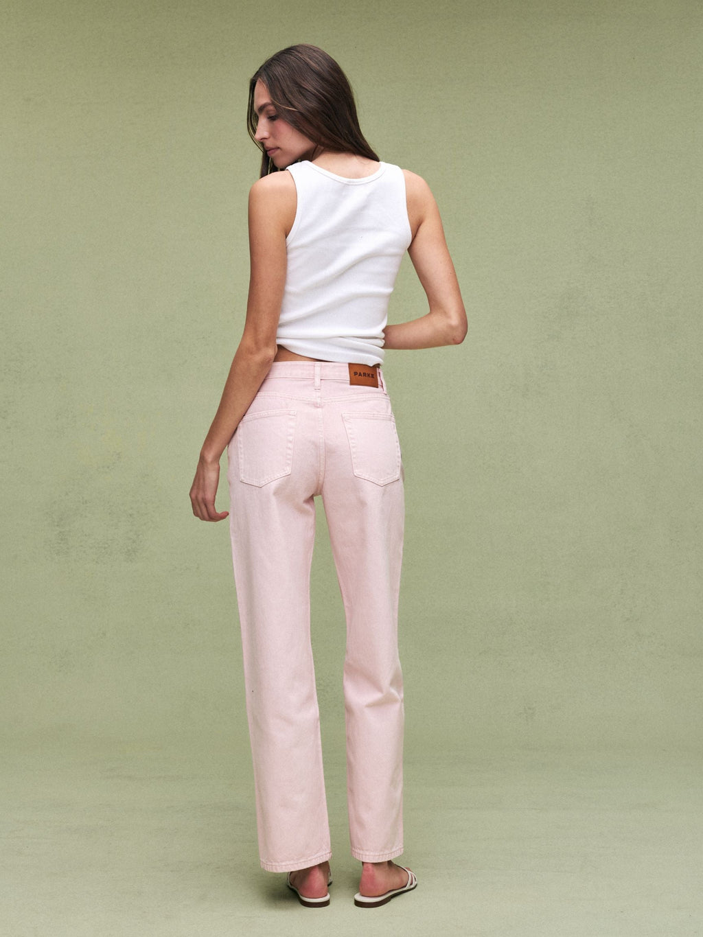 Classic Straight Jeans - Pink