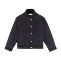 Lined Denim Bomber Jacket