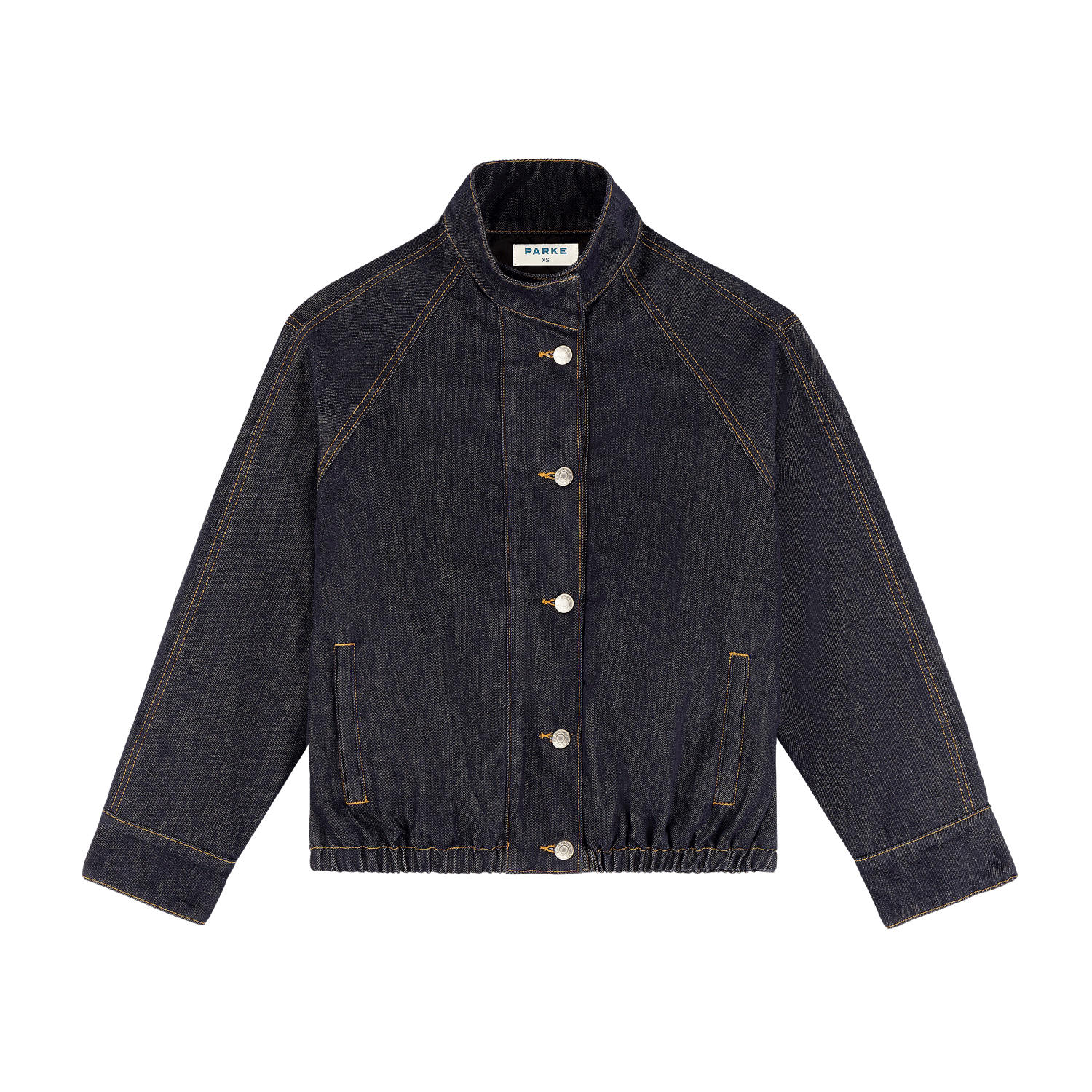 Lined Denim Bomber Jacket