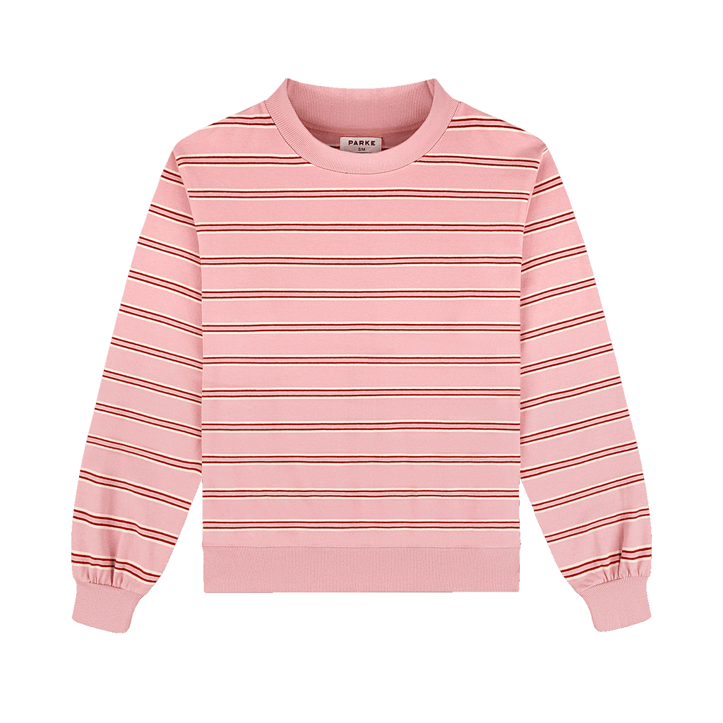 Preorder Striped Mockneck Pullover - Sweetheart Stripe