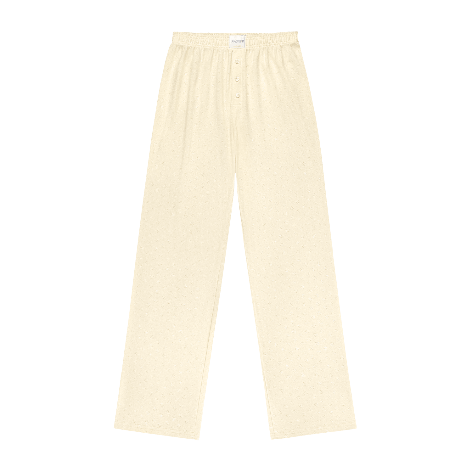 Heart Pointelle Boxer Pants - Cream