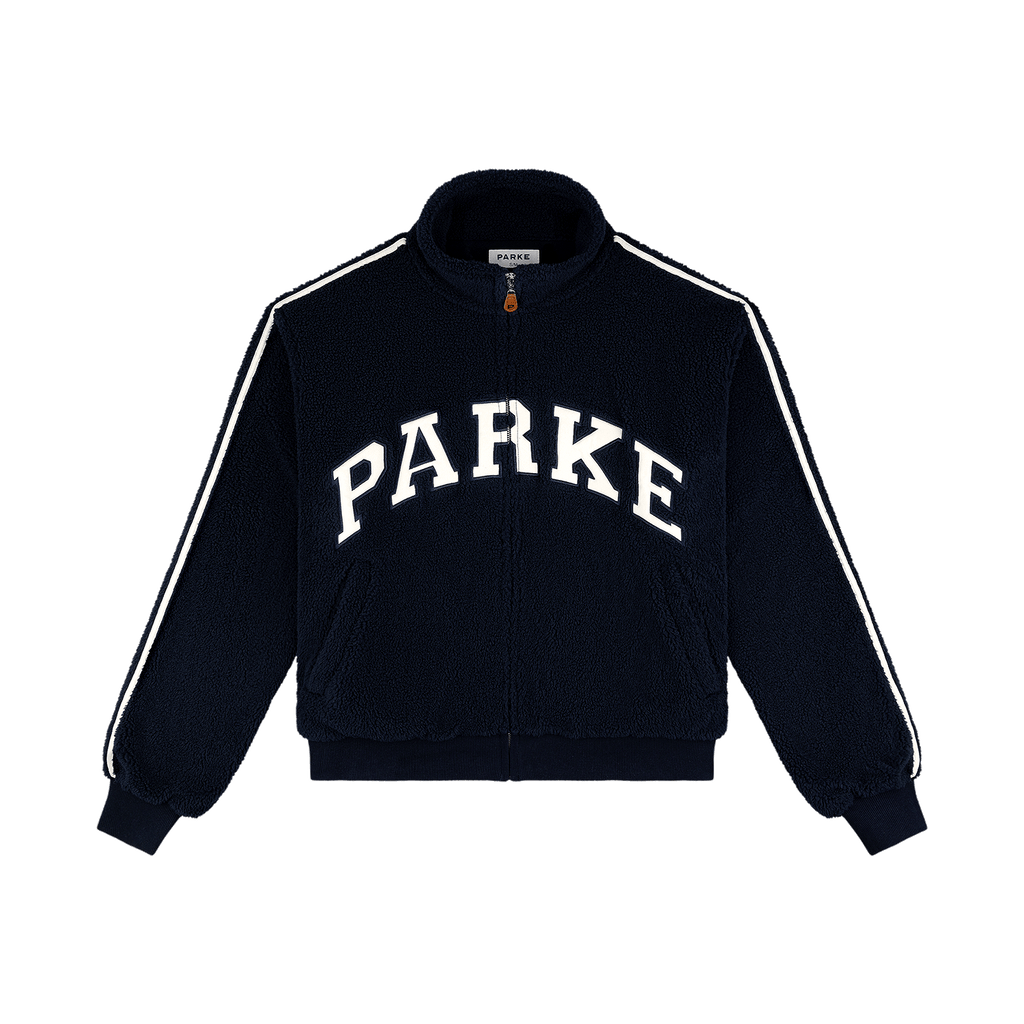 Sport Stripe Varsity Fleece Zip-Up - Shadow