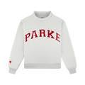 Preorder Valentine's Varsity Mockneck - Classic Grey + Crimson