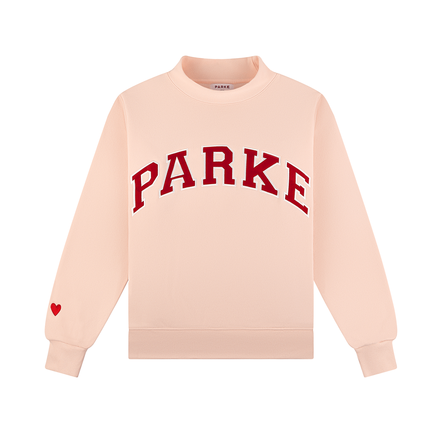 Preorder Valentine's Varsity Mockneck - Peony + Crimson