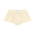 Heart Pointelle Boxer Shorts - Cream