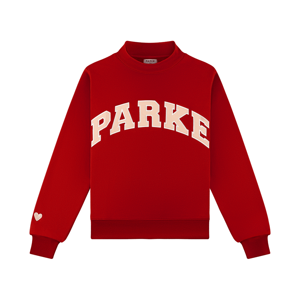 Preorder Valentine's Varsity Mockneck - Crimson + Peony