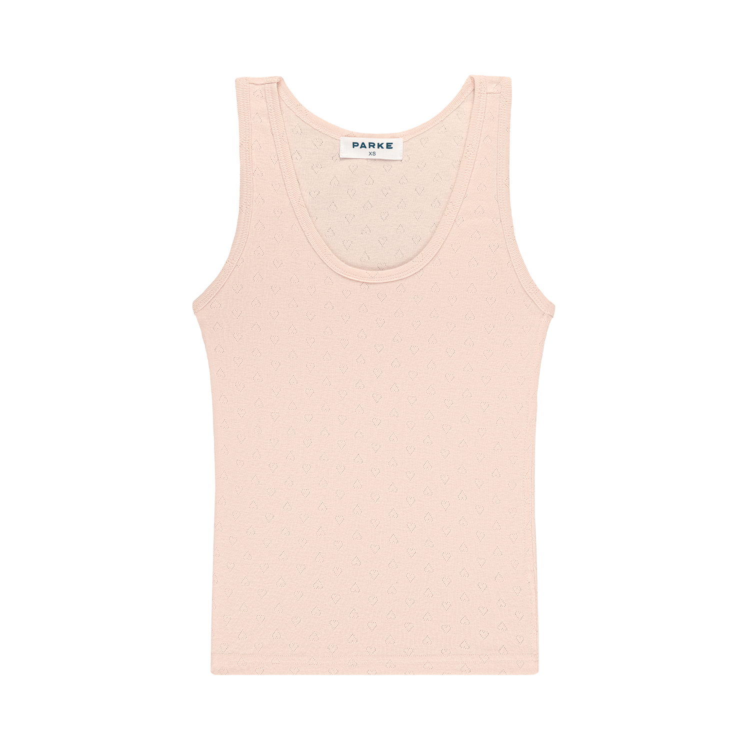 Heart Pointelle Tank - Peony