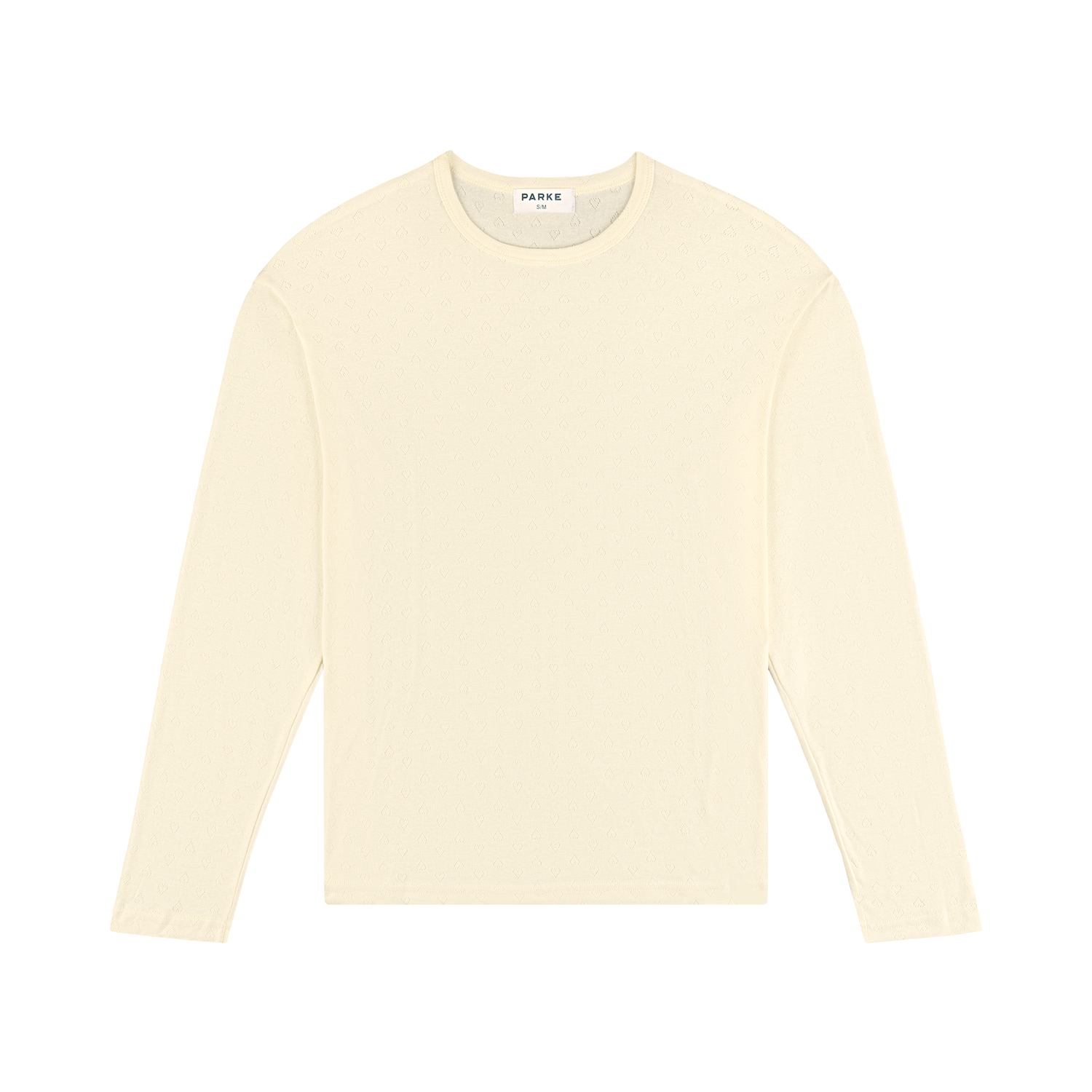 Heart Pointelle Long Sleeve - Cream