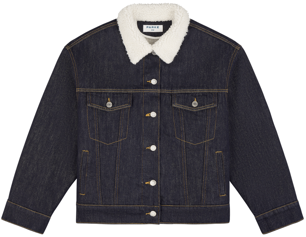 Oversized Sherpa Lined Denim Jacket