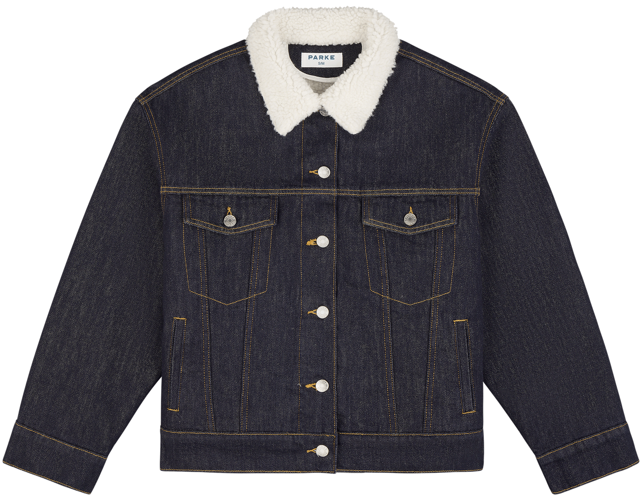 Oversized Sherpa Lined Denim Jacket