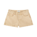Denim Mini Shorts - Camel