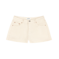 Denim Mini Shorts - Cream