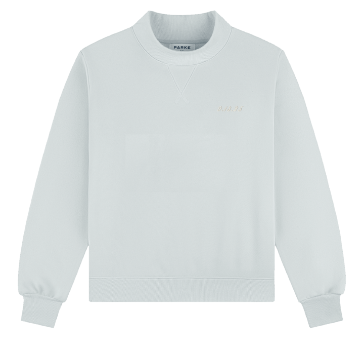 Embroidered Bridal Classic Mockneck - Pale Blue
