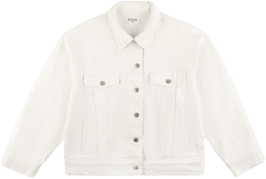 Oversized Denim Jacket - White