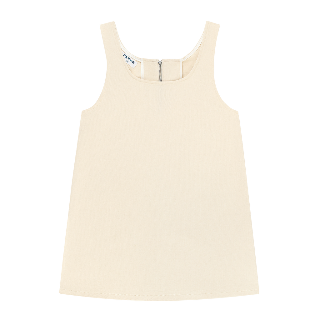 Denim Mini Dress - Cream