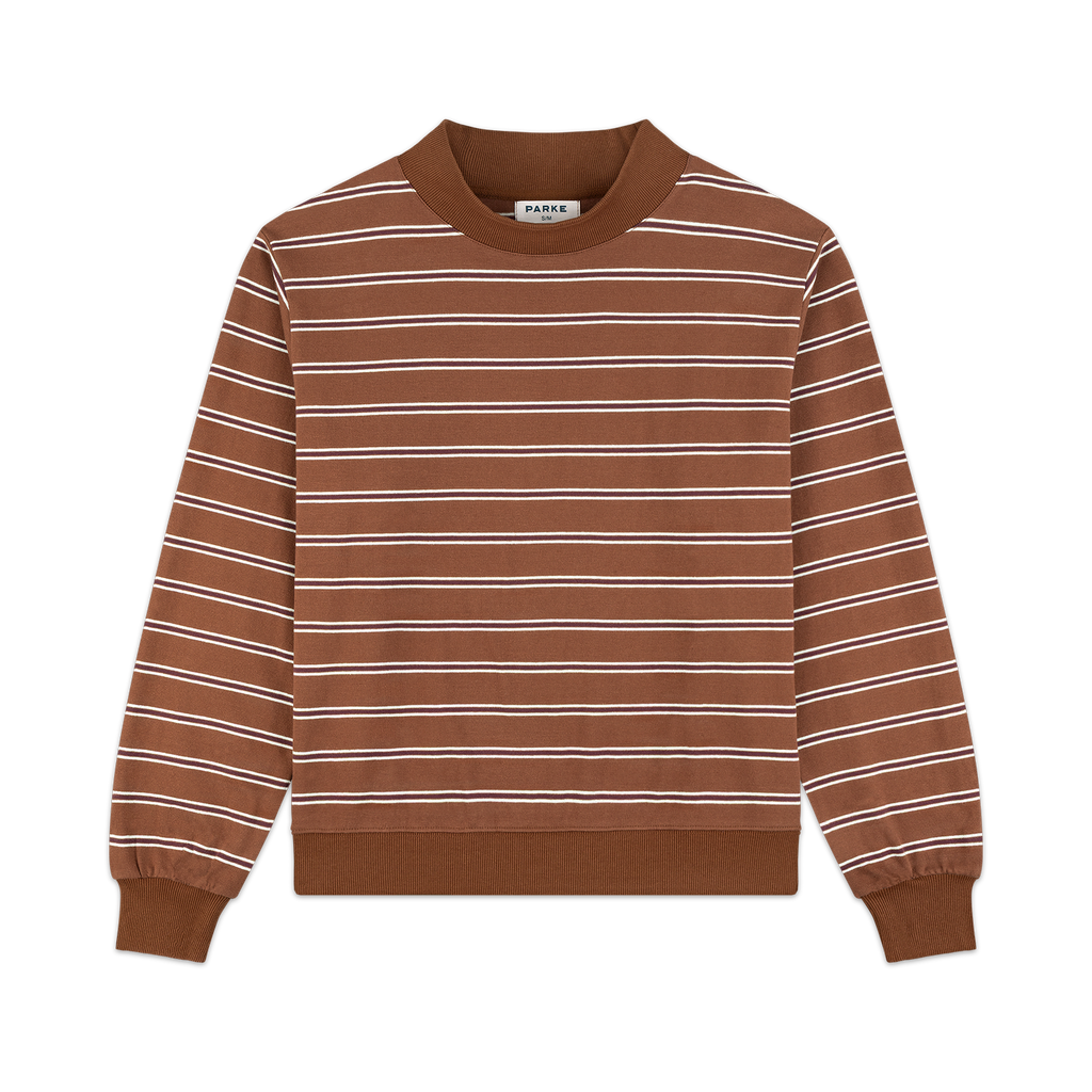 Striped Mockneck Pullover